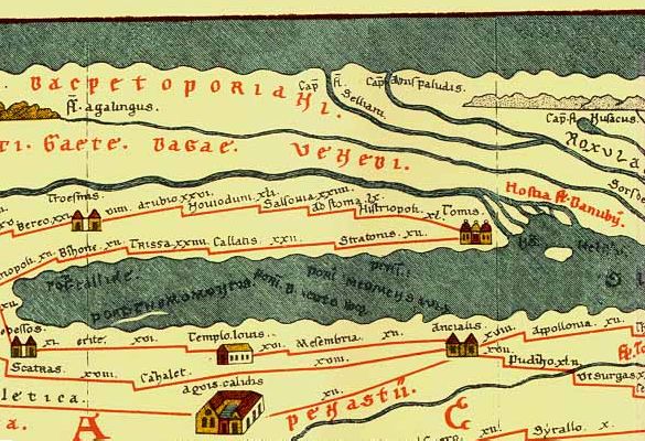 Фрагмент Певтингеровой карты