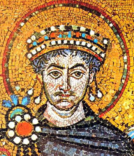  Юстиниан Великий. Фрагмент византийской мозаики 