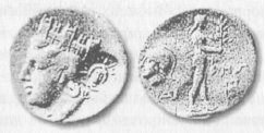Рис. 12. Аполлон на монете Синопы. III в. до н.э.