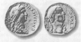 Рис. 54. Монета Полемона и Антонии Трифены с горгонейоном