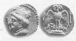 Рис. 62. Голова богини Геры на монете Амиса-Пирея. V-II вв. до н.э.