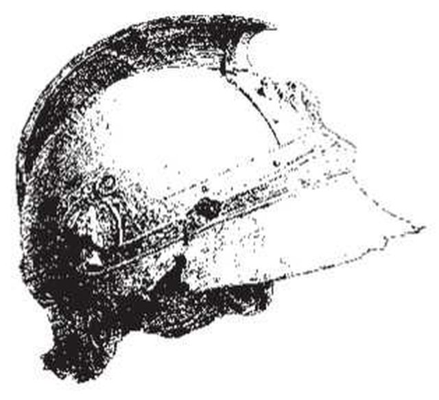 Бронзовый эллинистический шлем. III—II вв. до н. э. Париж, Лувр. По Б. Шрёдеру