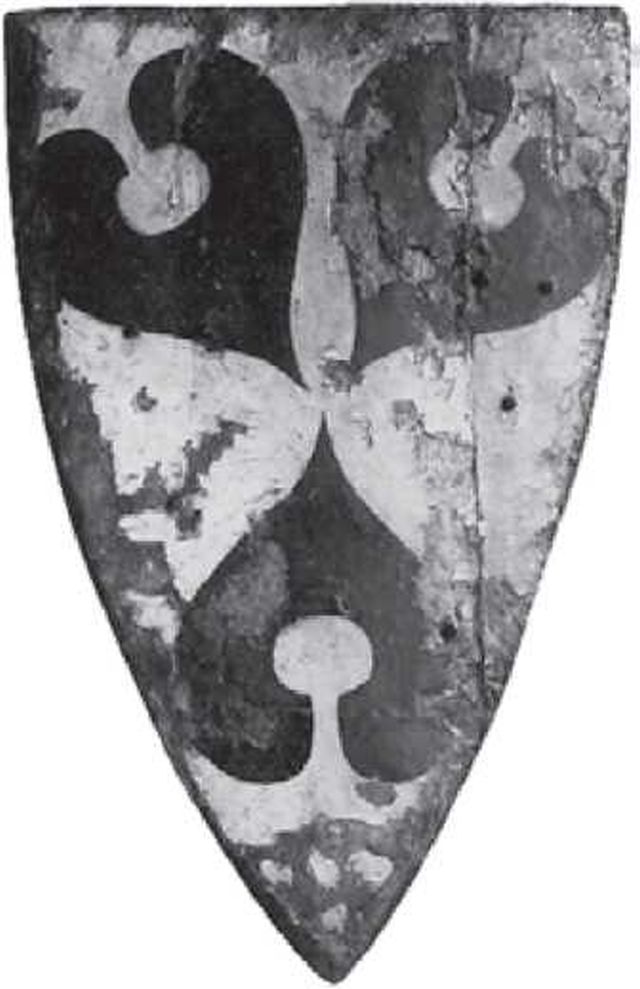 Щит с гербом семейства фон Нордек из Рабенау .1300-е гг.