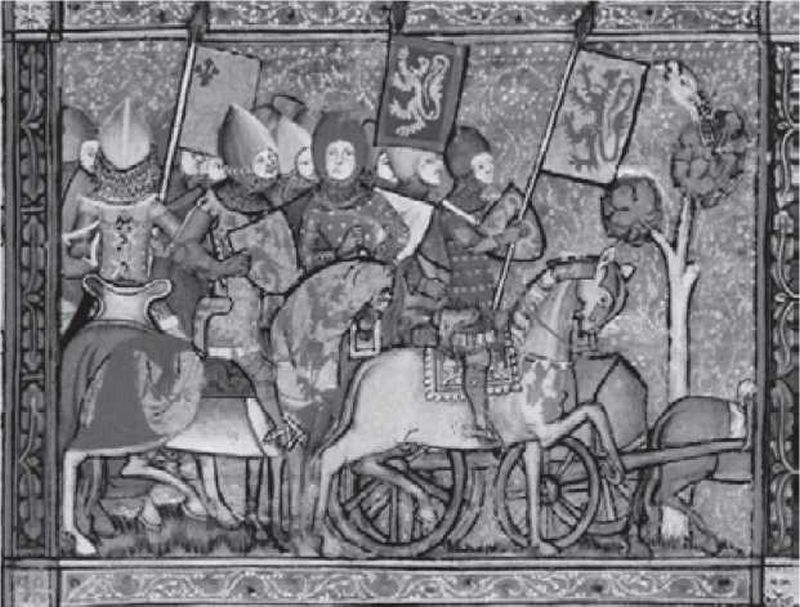 Миниатюра «Романа об Александре». Фландрия, 1338 — 1344 гг.