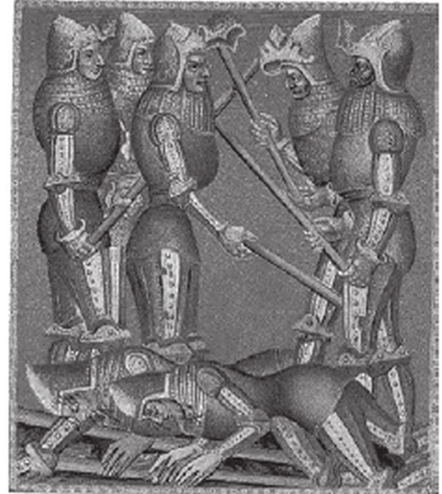 Миниатюра Хроники Вильгельма Оранского. 1383 г. Библиотека замка Амбрас. Вена