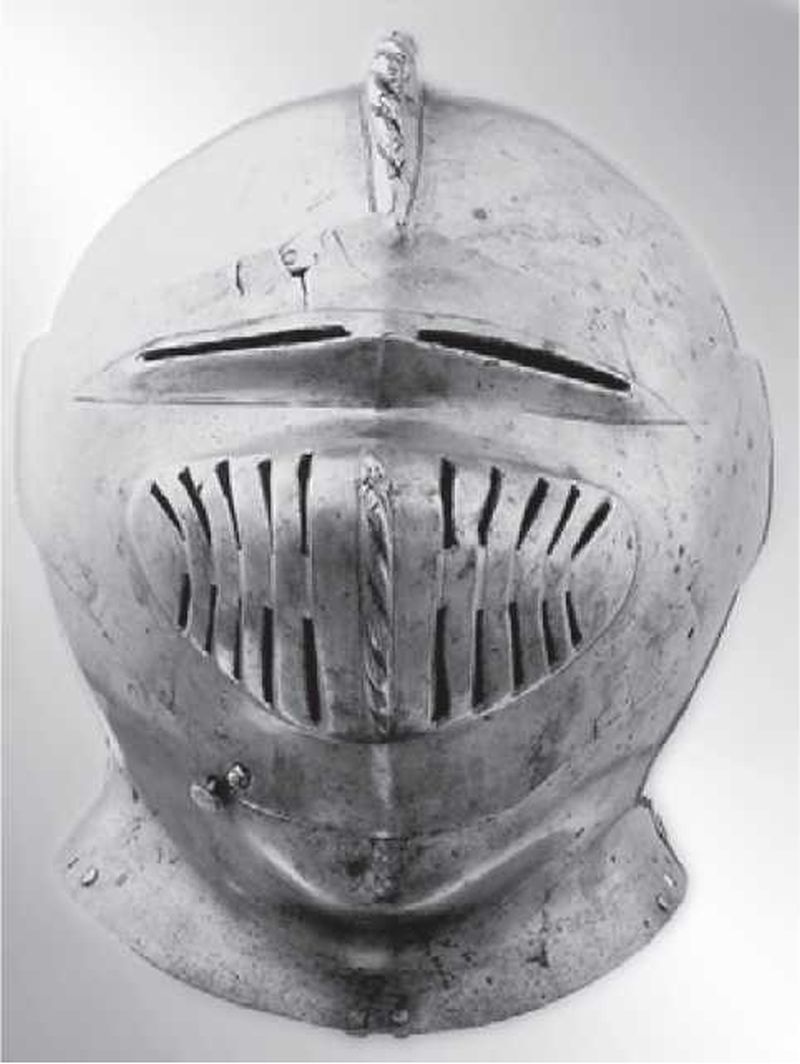 Шлем «армэ». Южная Германия, Инсбрук ( ?), 1520-е гг. Общая высота 260 мм. Из бывшей коллекции Акселя Гутмана.