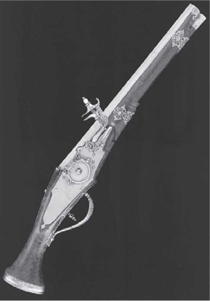 Пистолет колесцовый. Северная Италия, Брешия, 1630—1640 гг. Длина — 469 мм, ствол — 304 мм