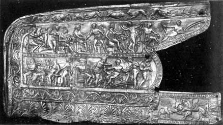 Золотая накладка на скифский горит из Мелитопольского кургана. IV в. до н. э.