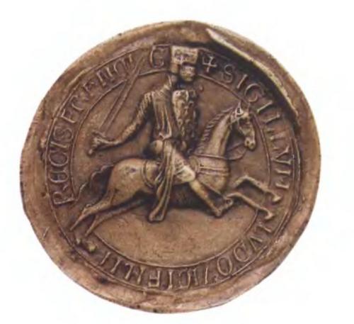 13. Печать принца Людовика, сына короля Филиппа Августа (1211, матрица вырезана, вероятно, в 1209 году).