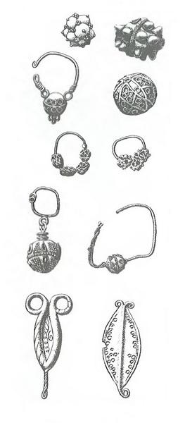 11. Славянские украшения (справа) и их арабские прототипы