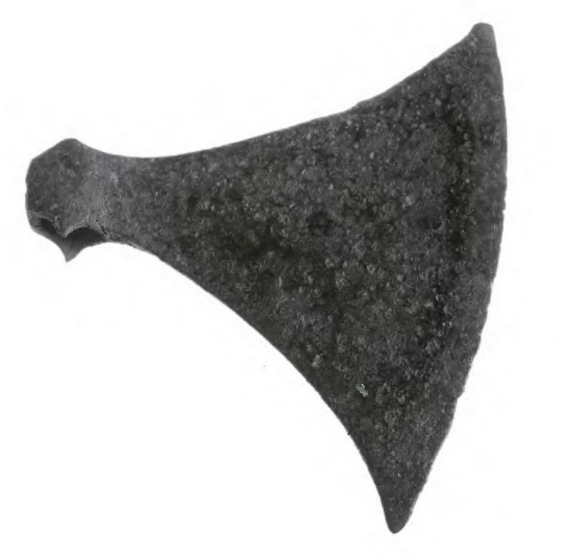 Топор с широкой рубяще-режущей поверхностью позднего периода, обнаруженный в Темзе около Вестминстера. Он представляет собой типичное оружие скандинавских и англоскандинавских воинов конца X - начала XI столетия (Британский музей).