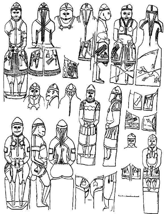 Рис. 52. Мужские статуи расцвета скульптуры - середина XII века