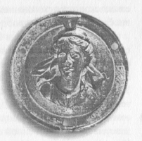 Рис. 59б. Бронзовые медальоны с изображением Сераписа и Изиды. Амис