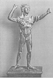 Рис. 102. Бронзовая статуэтка Геракла (Митридат Евпатор?). Неаполь
