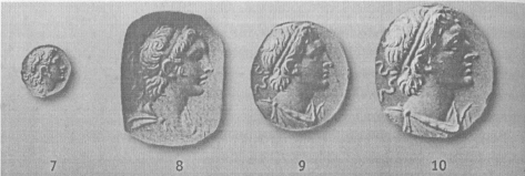 Рис. 106.7-10. Портретные геммы с изображением Митридата VI и Александра