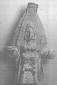 Рис. 133. Богиня Владычица. Терракотовая статуэтка. Боспор. II-III вв. н.э