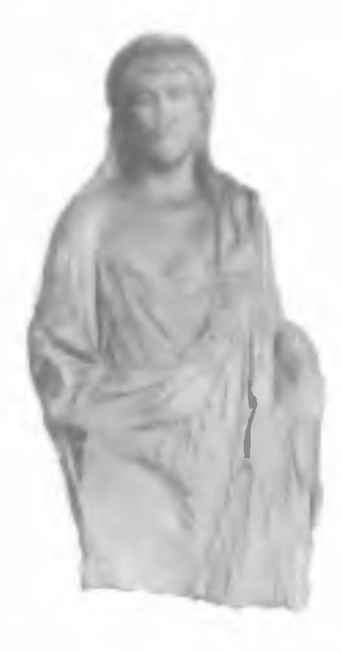 Рис. 30. Римский жрец,  приносящий жертву.  Скульптура из Италики  (Севилья)