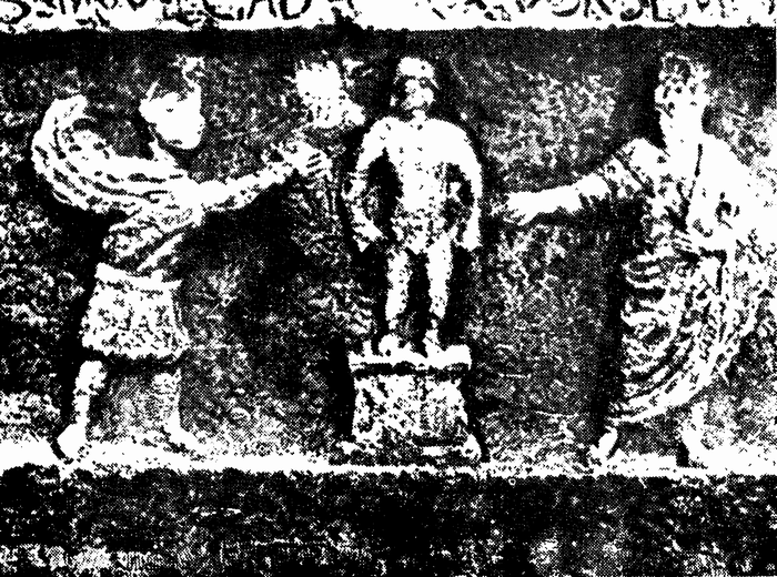 Рис.3 Часть надгробной стены, изображающую покупку-продажу раба