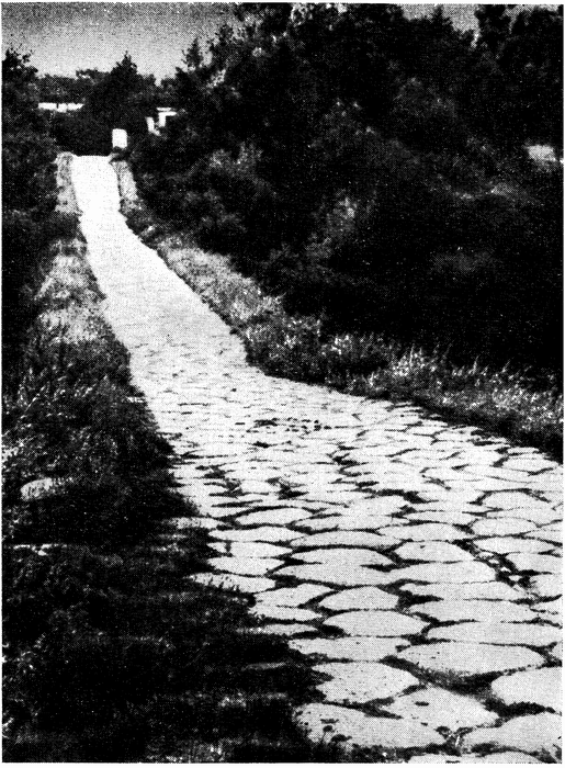 Рис.11 Участок одной из первых римских дорог - Аппиевой дороги. Римские дороги имели и военно-стратегическое и торговое значение