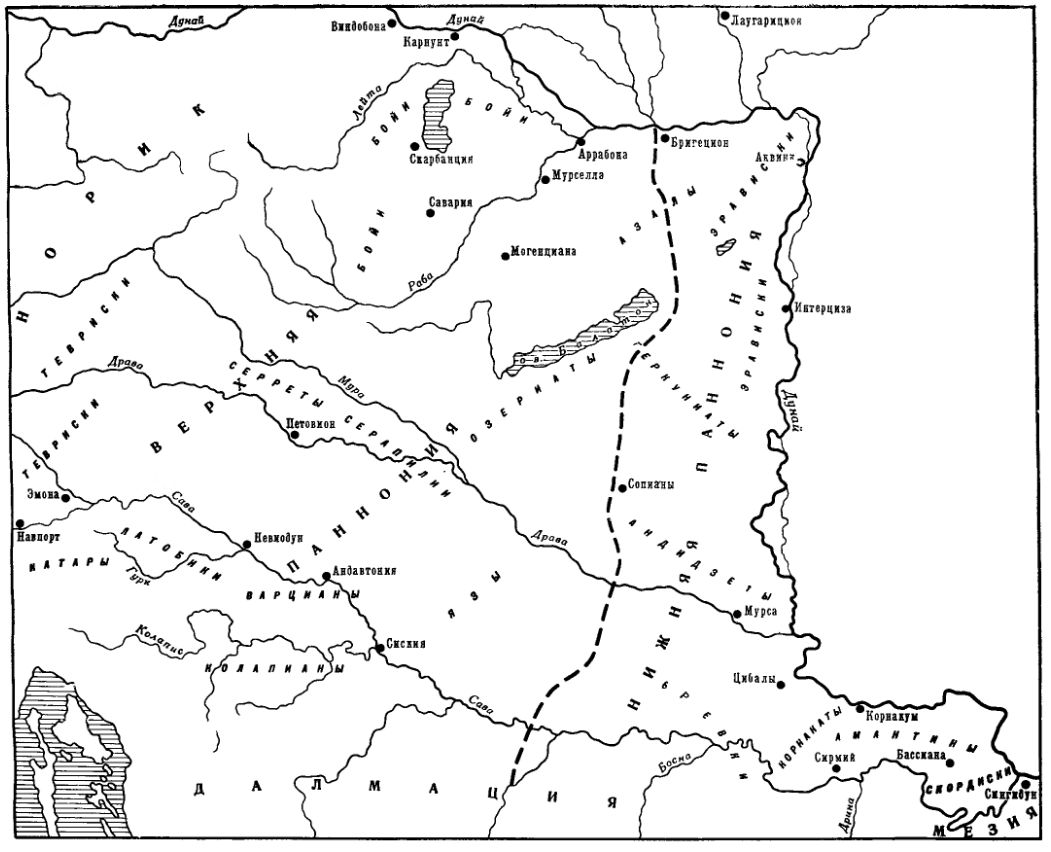 Карта Паннонии
