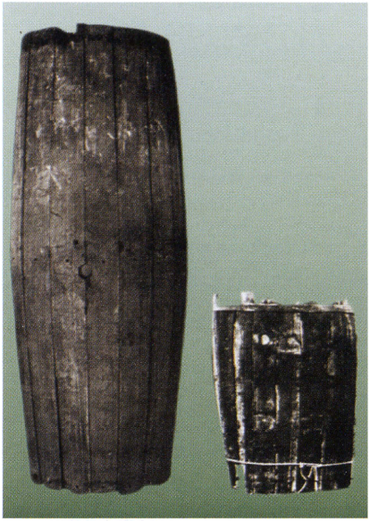 Деревянные бочки римского производства, найденные в Силчестере, в Южной Англии (Музей Ридинга).