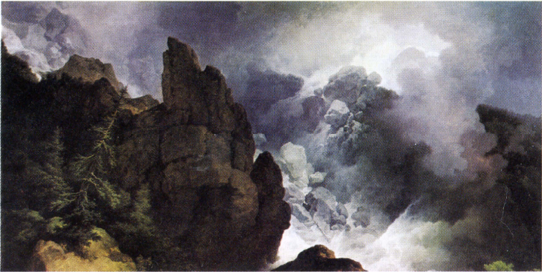 Лавина в Альпах (фрагмент картины художника Ф. Ж. Лутербурга, Национальная галерея, Лондон). Кельты рассматривали силы природы, даже самые разрушительные, как выражение той энергии, которая управляет началом и концом бесконечного мира.