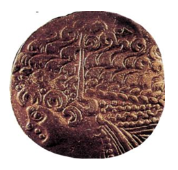 Аверс золотой монеты Галлии. Каждое племя имело свои монеты, что объясняет большое разнообразие стилей